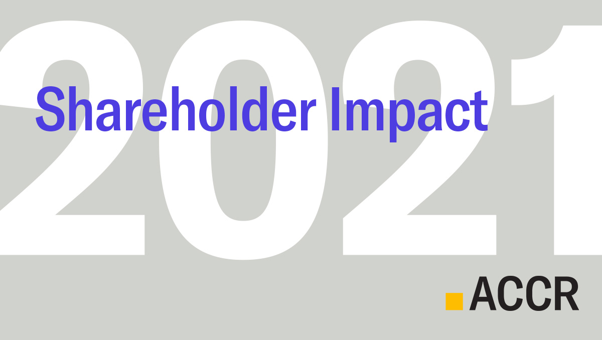 Shareholder Impact Report 2021 Cover