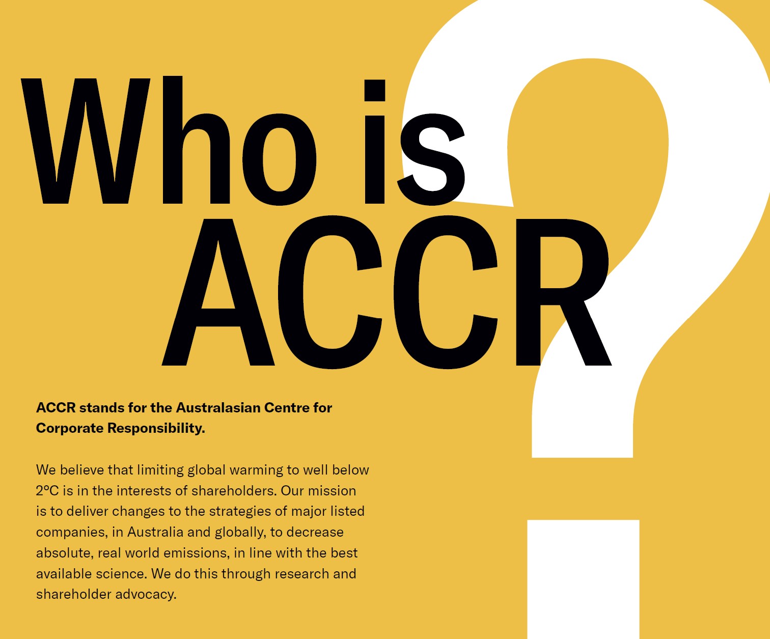 Who is ACCR brochure cover